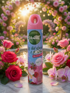 VERONA PLUS WILD ROSE & ORCHID AEROSOL AIR FRESHENER 320ML – 100% FRESH LONG-LASTING FRAGRANCE