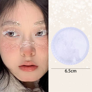 White Simulated Snowflake Face Decoration with Sticker Christmas Xmas Snowflakes Fragments Sticker Temporary Tattoos DIY Body Arts