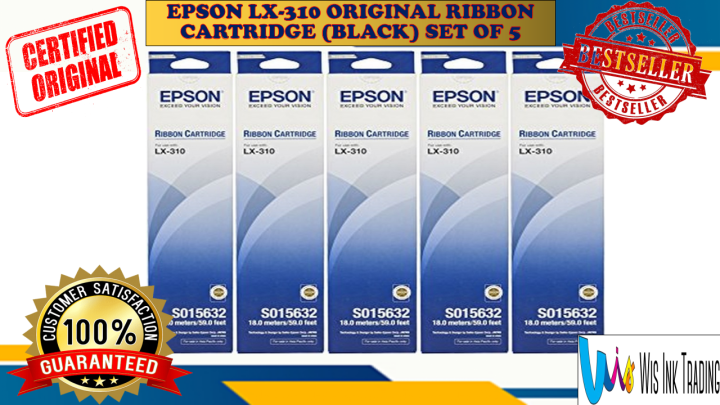 Epson S015632 Original Ribbon Cartridge Black For Epson Lx 310 Printer Set Of 5 Bundle Lazada Ph