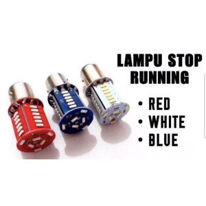 Lampu LED Stop Rem 30 Mata Strobo Bayonet Kedip Flash 12V Running Motor