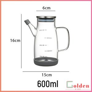 Golden กาแก้วใส ใส่น้ำมัน 600/800/1000ml เหยือกใส่น้ำมัน ขวดใส่ซอส เหยือกใส่ซอสปรุงรส oil bottle