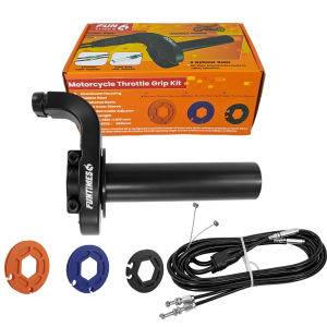 Fun Times Throttle Grip Control Comfort Confidence. Black handlebar throttle grip with cable and mounting hardware.