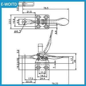 【E-WOITD】 GH-201A Clamp Quick-Release Toggle Clamps Vertical Toggle Clamp Hand Clip Tool