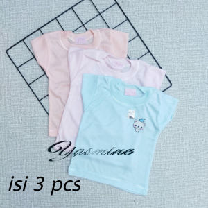 1/2 LUSIN (6 pcs) Singlet bayi BORDIR Premium Enjie SNI / Kaos Dalam Bayi Bordir Perempuan Dan Laki-Laki