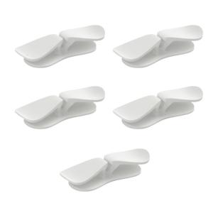 5ชิ้นม้วนสายเคเบิลสำหรับอุปกรณ์กาวที่ยึดสายโพรปทดสอบคลิปสองปลายม้วนสายเคเบิลสายรัดสายเคเบิลม้วนสายเคเบิลสายเคเบิลจัดระเบียบสำหรับห้องครัว