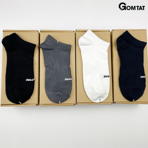 Combo 4 đôi tất cổ thấp nam cao cấp vớ nam ngắn chất liệu sợi tre mềm mại êm chân kháng khuẩn tốt - GOMTAT-TRENGAN-CB4
