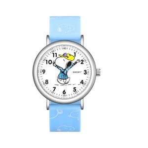 นาฬิกาการ์ตูน Snoopy ins ลมชายและหญิงการออกแบบเฉพาะกลุ่มกันน้ำนักเรียนมัธยมต้นนักเรียนประถมนาฬิกาหญิง