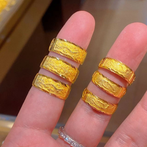 แหวนทอง 0.6 กรัม ทอง 96.5% มีใบรับปแฟชั่นร้อยวงเปิดแหวนของขวัญวันเกิดกล่องฟรี