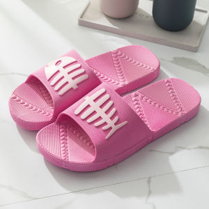 Big Size 50 51 Men Summer Slippers Fishbone Pattern Indoor Sandals Non-slip Women Bathroom Slides Shoes Couple Home Outdoor Flip-flops Comfortable Soft PVC