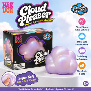 Cloud Pleaser Squishy Stress Balls – Pearl Soft Squeeze Fidget Toys for Party Favors Slow Rising Stress Relief Squishy Cube Anti-Anxiety Squeeze Toy for Focus ADHD