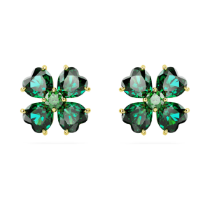 SWAROVSKI Luxury Idyllia green lucky grass gemstone earrings S925 sterling silver womens fashion earrings