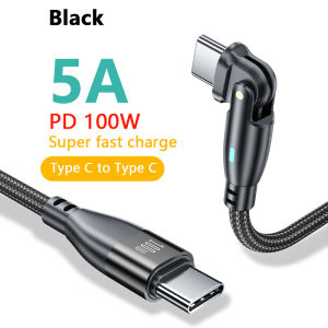 VAORLO Original 180 Rotate PD 60W/100W Type C to Type C Cable Fast Charge USB C to USB C Charger Cord 1m/1.8m Type C Cables For Samsung S21 S23 OPPO Xiaomi