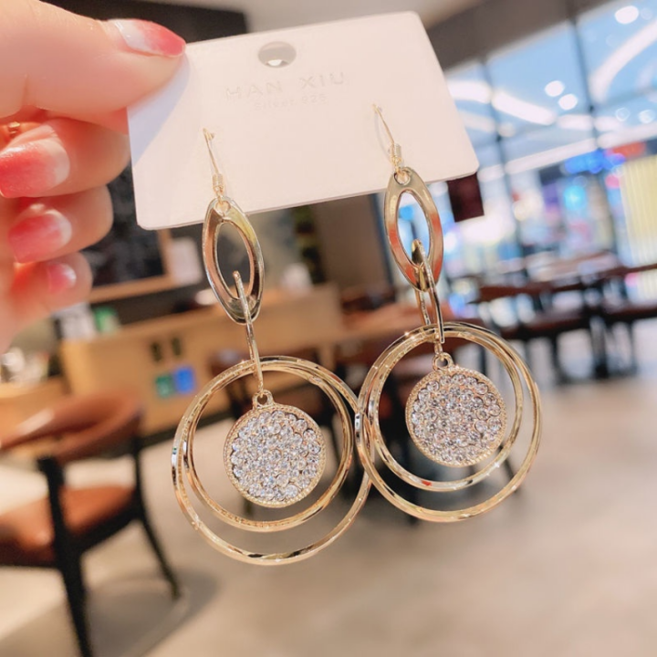 Women's Geometric Drop Earrings 2023 New Round Pendant