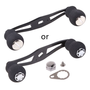 Aluminum Alloy Fishing Handle Reel Double Knob Replacement Baitcasting Accessory