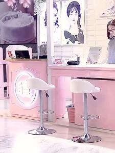 2 Pcs Bar Stool Chair Modern Lifestyle Person Air Lift Adjustable High Chair Bar