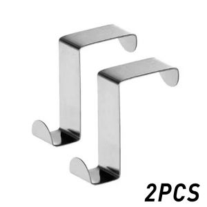 6PCS Z-Type Steel Seamless  Door Rear Hook Stainless  Nail-free Hook Door Back Adhesive Hook HEIM