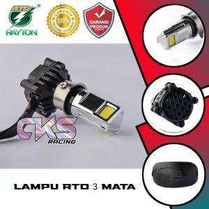 Lampu Depan RTD M02D 35W 3 SISI 3 Mata LED RAYTON HEAD LAMP ORI GARANSI
