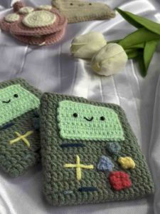 Fionas Crochet BMO Adventure Time Coin Holder & Purses/Card Holder 手工制钩织哔莫探险活宝零钱包/卡包 CB030