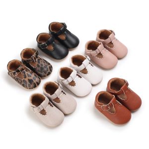 New Baby Girl Shoes Leather Sneakers Anti Slip Formal Princess Shoes Toddler Baptismal Crib Shoes