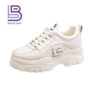 (พร้อมส่งโกดังไทย)​ รองเท้าผ้าใบ รองเท้าผ้าใบผู้หญิง รองเท้าผ้าใบสีขาว สไตล์เกาหลี สวยมินิมอลมาก เสริมส้น 5 cm / No:D-01