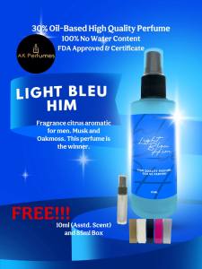 FDA APPROVED BEST MEN & WOMEN 85ml 30% Oil-Based Certified High Quality Perfume + FREE 10ml (Asstd. Scent) + 85ml Box