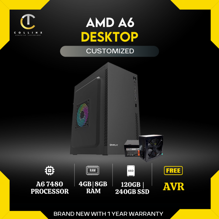 CUSTOM PC BUILD AMD A6 Desktop with Radeon Graphics With