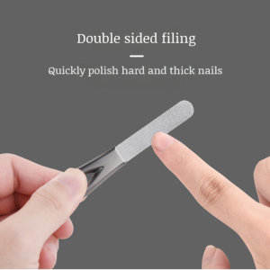 Fancy Fingers💅Stainless Steel Double Side Nail File Styling Accessories Polish Remover For Buffer Manicure Tools For Salon Home And Travel