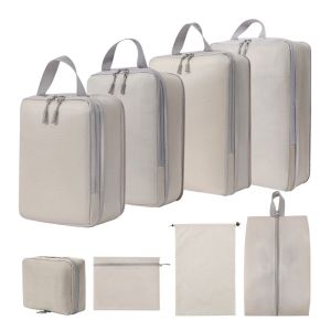 VOYUE Compressed Travel Storage Bag Set Large Capacity Home Organizer Makeup Bag Fashion Three Piece Set Cosmetics Bag Home