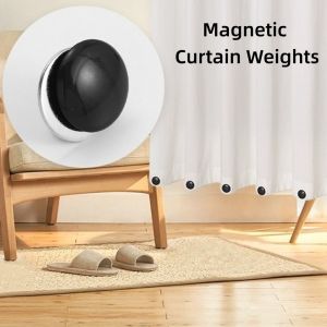 GOUPDO 10pcs Từ tính Tạ treo rèm loại Chống gió Tạ giữ khăn trải bàn Lớp phủ chống gỉ Kẹp cố định rèm Sử dụng tại nhà