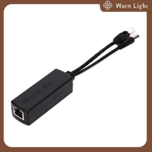 Warm Light One hundred trillionActive PoE Splitter Power Over Ethernet 48V to 12V 1A-2A