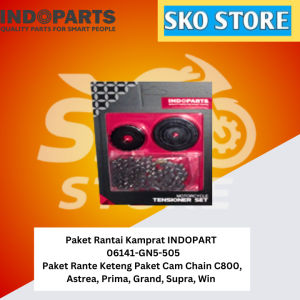 Rantai Kamprat 06141-GN5-505 INDOPART Paket Rante Keteng Paket Cam Chain C800 Astrea Prima Grand Supra Win Original Murah