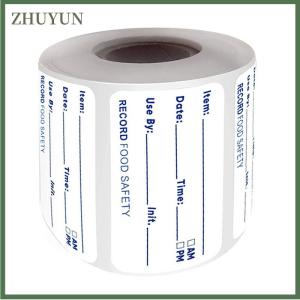 ZHUYUN 500 miếng cuộn nhãn dán nhà bếp nhãn dán nội dung ngày tháng bảo quản thực phẩm tủ đông tủ lạnh