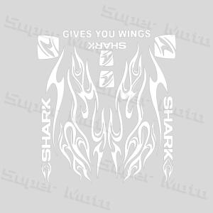 Motorcycle Helmet Sticker Shark Logo Decal Vinyl Stickers Modification Visor Kit Windshield Glass Lens Accessories Decorative Waterproof For SHARK Spartan RACE-R Aeron GP EVO