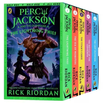 【Ready Stock in MY】[5 Books] Percy Jackson and the Olympians 5 books set + Greek Gods and Greek Heroes
