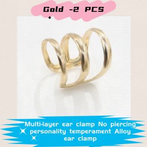 Good luck coming! Cool! European and American 12-piece set of geometric C-shaped ear clips personalized non-perforated cartilage ear clips without piercing various styles