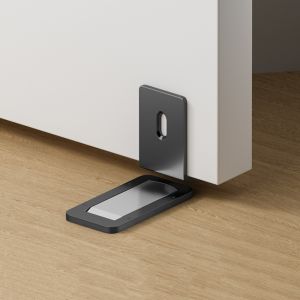 UMBRAULI Strong ic Ultra Thin Door Stopper Stainless Steel Ultra Thin Strong ic Door Holder Without Drilling Aluminum Alloy Non Punching Doorstop Bathroom Door