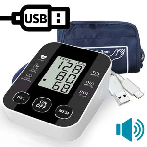 English Voice Arm Tonometer  Monitor  Sphygmomanometer  Digital Upper Tensiometers Meter Cuff