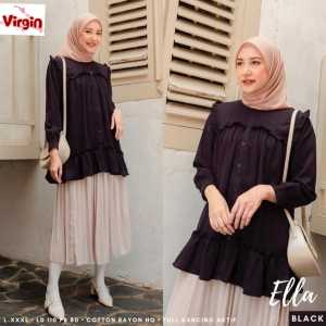 PROMO COD Baju Atasan Perempuan Dewasa Motif Polos Ella Blouse Set Ti Amo Fashion Store