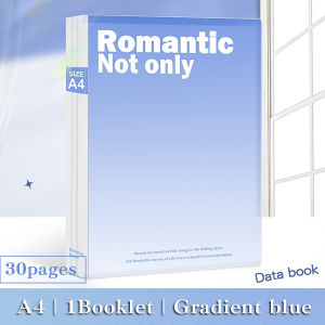 Multi-Layer Insert Folder Large Capacity Data Book 30/60 Pages A4 Storage Booklet School Supplies