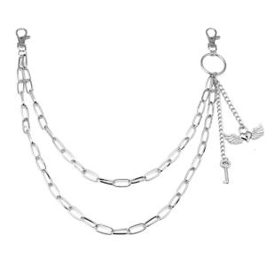 Quần hip hop chuỗi cho vũ công Punk egirl eboy Harajuku jeans bên Dây chuyền kiểu Punk Edgy cho quần váy