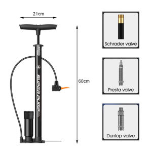 SG Local Stock 160 PSI Bicycle Pump High Pressure &Baromete Bike Air Pump Inflator Schrader Valve Floor Pump MTB /Balls