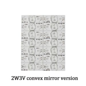 HOL 100pcs/bag Aluminum substrate 3V/6V LED concave-convex mirror general-purpose LCD TV screen backlight strip lamp beads