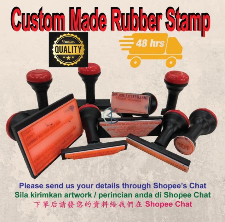 Custom Made Rubber Stamp Chop Cop Getah ( Name Chop, Company Chop ...