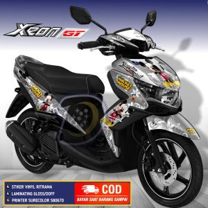 Decal Yamaha Xeon Gt 125 Striping Xeon Gt 125 Stiker Motor Xeon Gt Mickey Mouse
