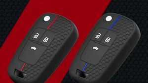 kkmf Silicone Honeycomb Remote Key Fob Cover for Buick 5B8Q6