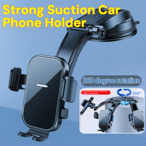 Car Phone Holder Universal 360° Rotatable Dashboard Phone Stand With Super Suction Cup Shockproof