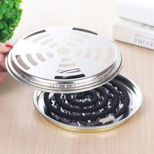 Hộp đựng nhang muỗi bằng thép không gỉ khay đựng nhang muỗi có nắp đậy an toàn