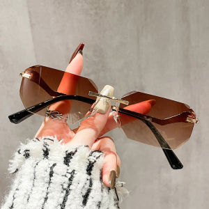 Gentle Moscot: New Metal Frameless Gradient Sunglasses