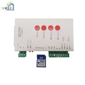 T1000S 2048 Pixels DMX 512 Controller SD Card WS2801 WS2811 WS2812B LPD6803 LED Strip DC5V 12V 24V RGB full color Controller