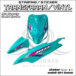 Striping Mio Sporty Dan Smile Urban Transparan Dasar Hitam Vinyl
